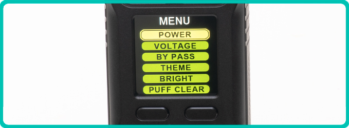 Ecran de la Box Rayden 220 Full Black BD Vape